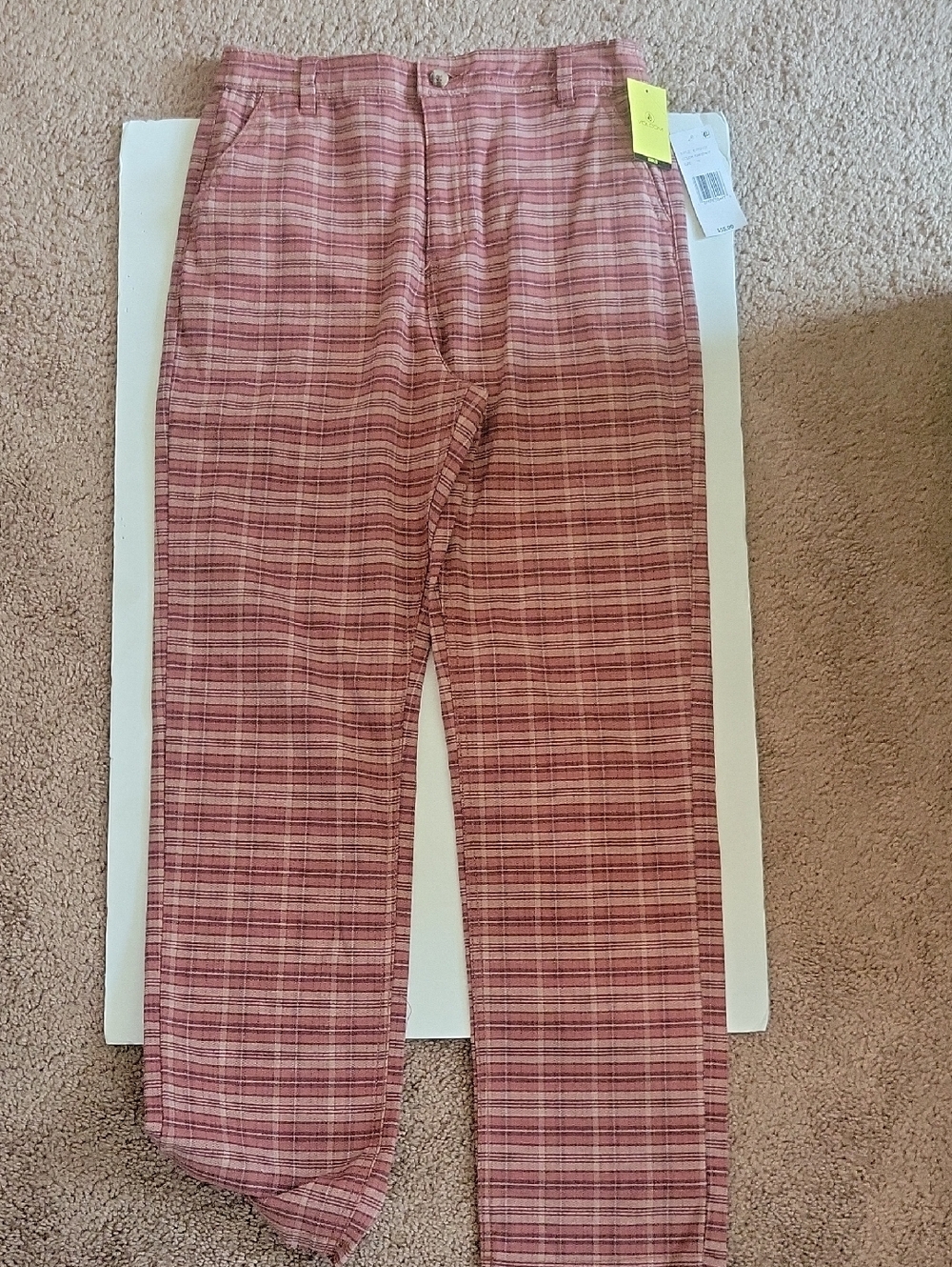 Volcom Big Kids Girls Size 16 New Checkered Pants Free Shipping